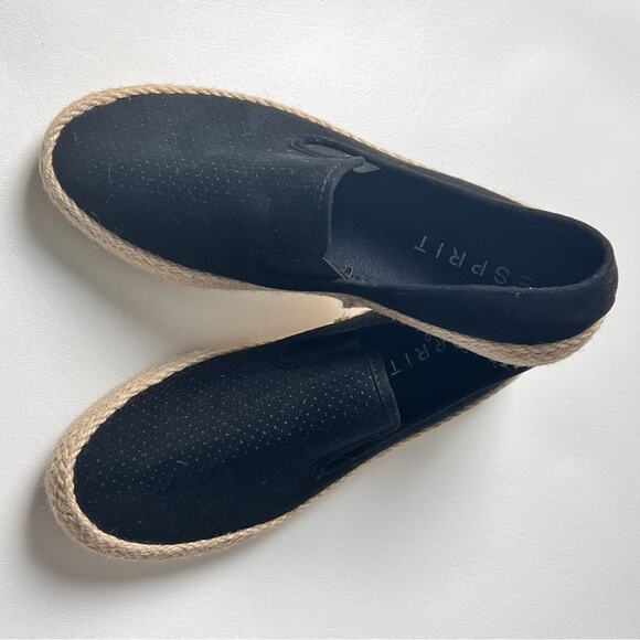 ESPRIT Women's Black  Erika Espadrille Slip-On Sneaker Sz 6.5 - Picture 4 of 10